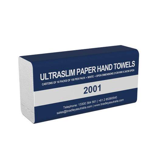 2001 BradleyCare Ultraslim Hand Towel - Carton of 16 Packets