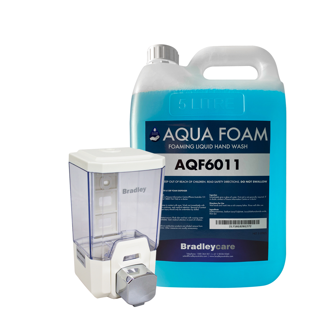 AQF6011 BradleyCare Aqua Foam and Liquid Hand Wash -  5 Litre Bottle